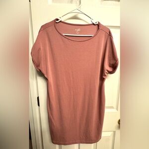 Alya Women's Dusty Rose Short Sleeve TShirt Dress